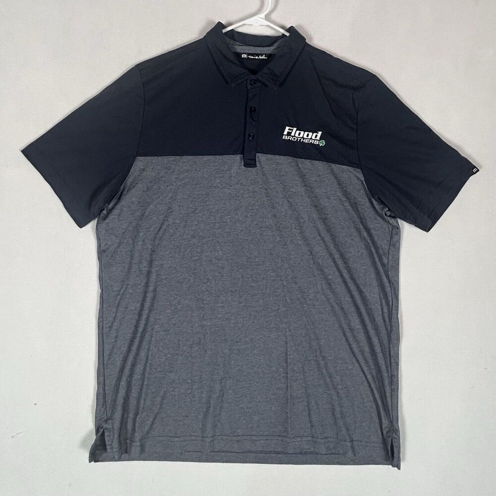 Travis Mathew Golf Polo Shirt Mens XL Gray Short Sleeve Outdoors Lightweight